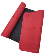 Factory Supply Anti-virus Anti-bacteria TPE Yoga Mat with Body position Line